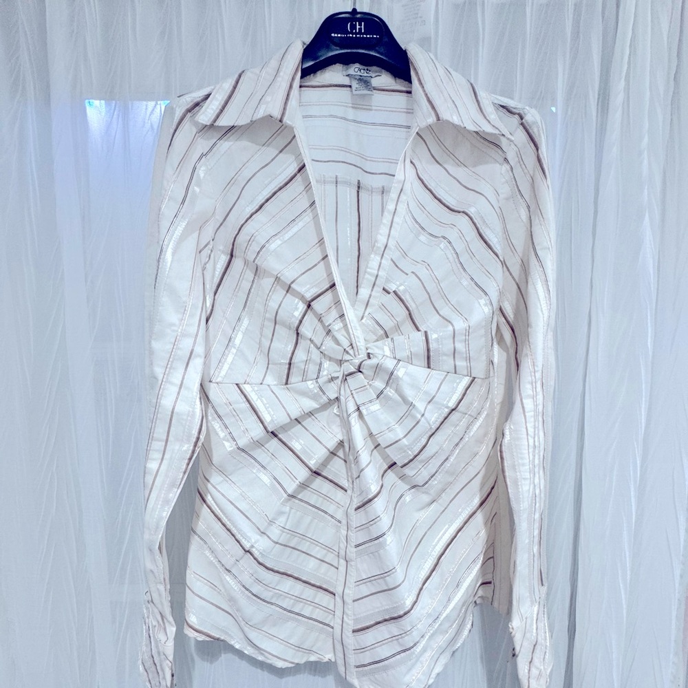 Caché brand , size M off white blouse, luxury look